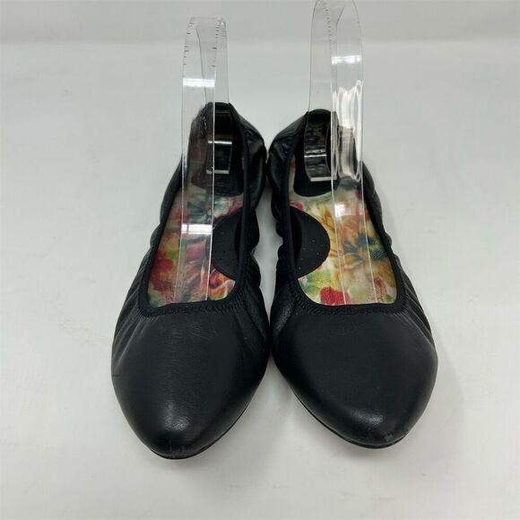 Born Women's Black Leather Slip On Ballet Flats Size 9M Pointed Toes Casual - Picture 4 of 14